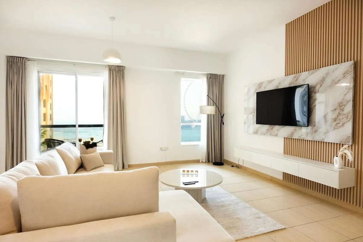 Cozy Dubai Eye & Sunset Views - Jbr Beachfront - Gym & Pool - Free Parking Apartment